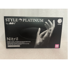 Рукавички нітрилові Style Platinum Grey - 50 пар, розмір XS (без пудри), сірі, 3,8 г