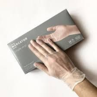Рукавички вінілові неприпудрені MERCATOR  одноразові simple vinyl powder free S 100 шт
