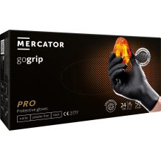 Рукавички нітрилові неопудрені MERCATOR® gogrip black XL 50шт