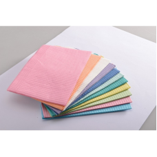 Серветки - нагрудник медична 3-х шарова 33*44 см (50 шт. в пачці) колір різнобарвний