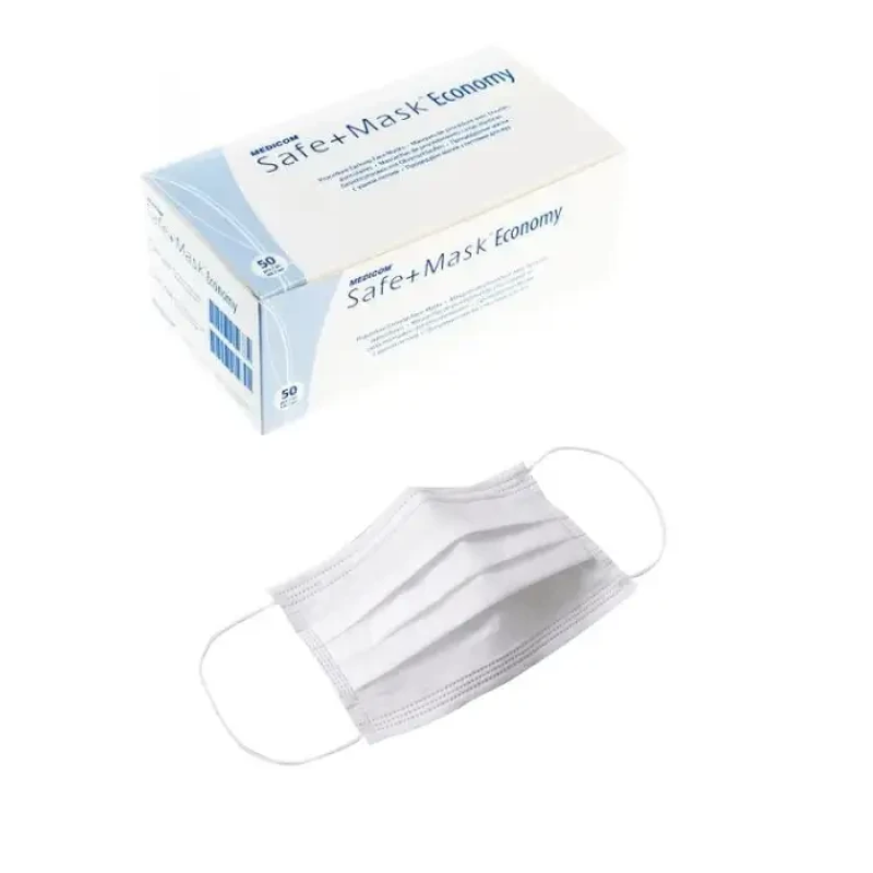 Маски медичні одноразові нестерильні, білі 50шт medicom