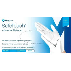 НІТРИЛОВІ БІЛІ РУКАВИЧКИ SAFETOUCH WHITE БЕЗ ПУДРИ MEDICOM розмір M