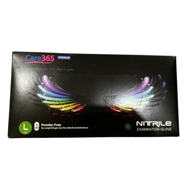 Рукавички нітрилові чорні щільні 5 г, Care365 Premium (100 шт./уп.) р.L Рукавички нітрилові чорні щільні 5 г, Care365 Premium (100 шт./уп.) р.L