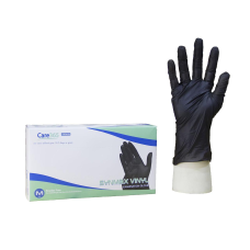 Рукавички вінілові без пудри Care365 Synmax Vinyl black М (100 шт)