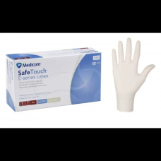 Рукавички медичні латексні, опудрені, Білі (100 шт/уп) Medicom S