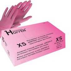 Рукавиці нітрилові без пудри HOFFEN PINК  XS 100 шт/уп.