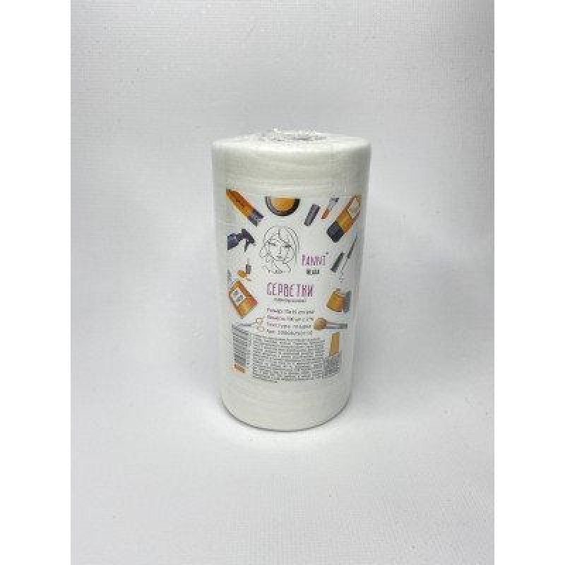 Серветки в рулоні зі спанлейсу Panni Mlada 25х30 см (100 шт./кер.) текстура гладка