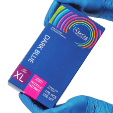 Рукавички нітрилові XL (9-10) SanGig, щільність 3.5 г. - Сині (100 шт)