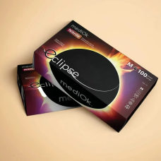 Рукавички нітрилові супер щільні 5,2гр чорні MediOK Eclipse M 100шт