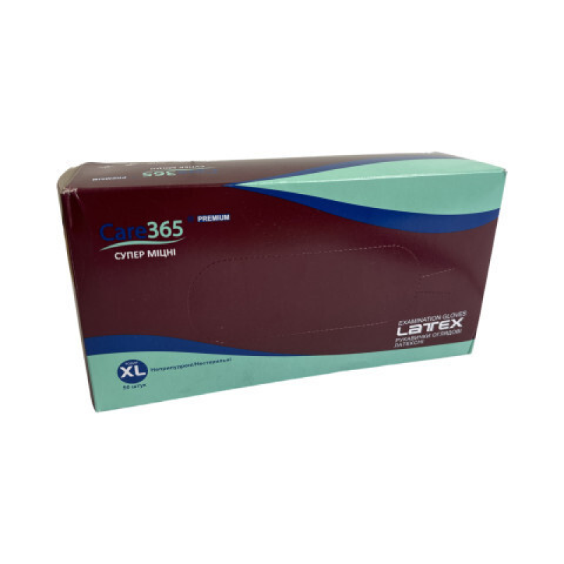 Рукавички Супер Міцні Латексні нестерильні з подовженою манжеткою Care Premium розмір XL