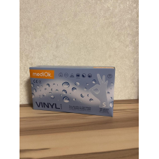 Рукавички вінілові, MediOk Clear (100шт / 50 пар), прозорі, S