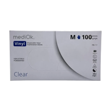 Рукавички вінілові, MediOk Clear (100шт / 50 пар), прозорі, M