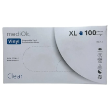 Рукавички вінілові, MediOk Clear (100шт / 50 пар), прозорі, XL