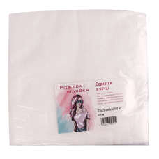 Серветки в пачці Рожева Білявка 20х20 см 100 шт/пач зі спанлейсу сітка