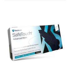 РУКАВИЧКИ НІТРИЛОВІ БЕЗ ПУДРИ НЕСТЕРИЛЬНІ SAFE TOUCH ADVANCED BLACK, РОЗМІР XS (100 ОД.)
