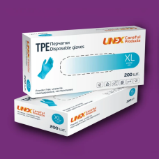 Рукавички TPE блакитні Blue XL 200 шт/уп UNEX