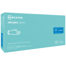 Рукавички медичні Mercator Medical Nitrylex Green нітрилові нестерильні неприпудрені M 100 шт М“ятні