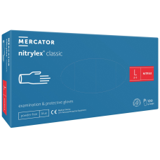 Рукавички нітрилові Nitrylex classic Mercator Medical L (100 шт)
