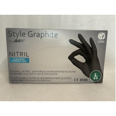 	 Рукавички нітрилові Style Graphite, anthracite, розмір L